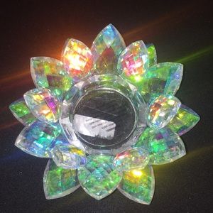 Crystal candle holder